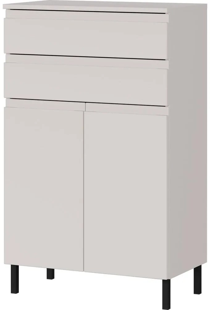 Krémszínű magas fürdőszoba szekrény 60x97 cm Salinas – Germania