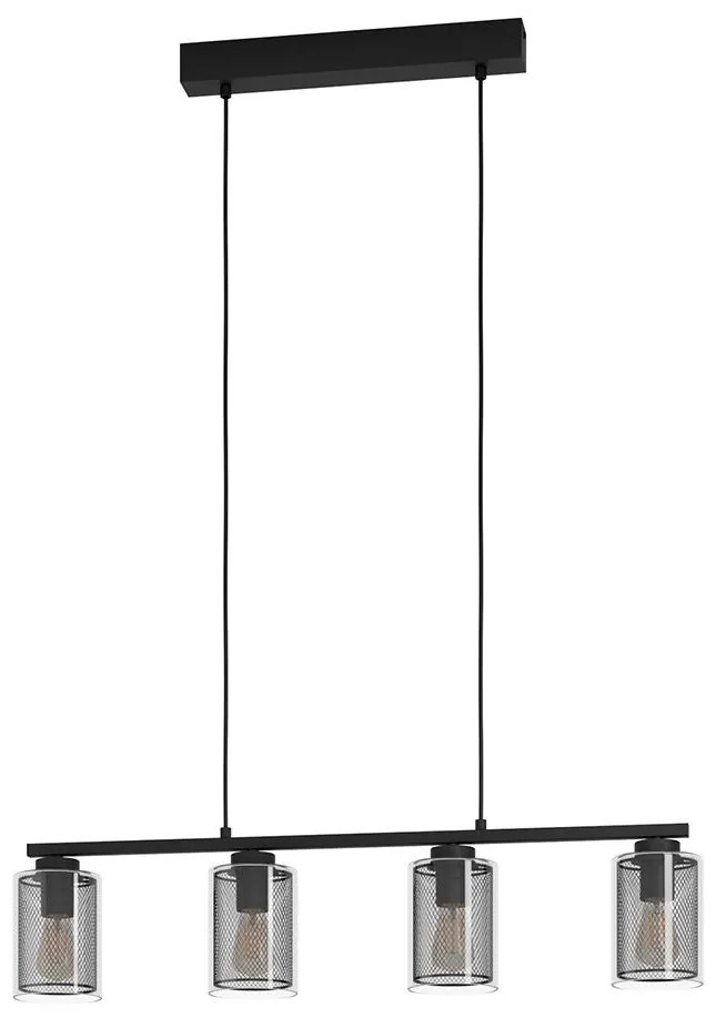 Eglo 99707 - Csillár zsinóron ZOCABON 4xE27/40W/230V