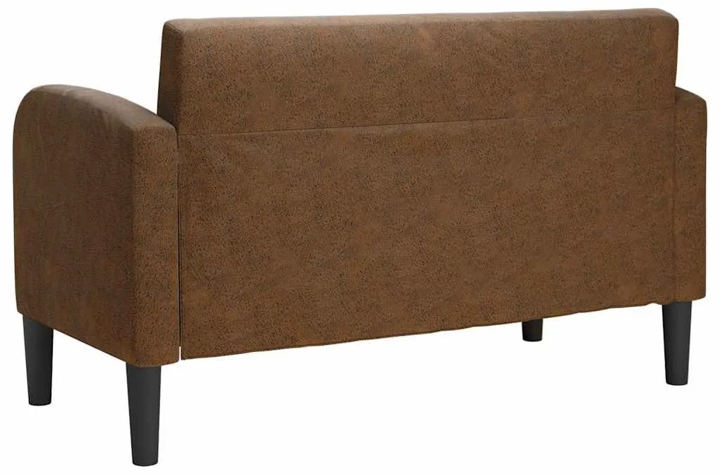 barna műbőr loveseat kanapé 110 cm
