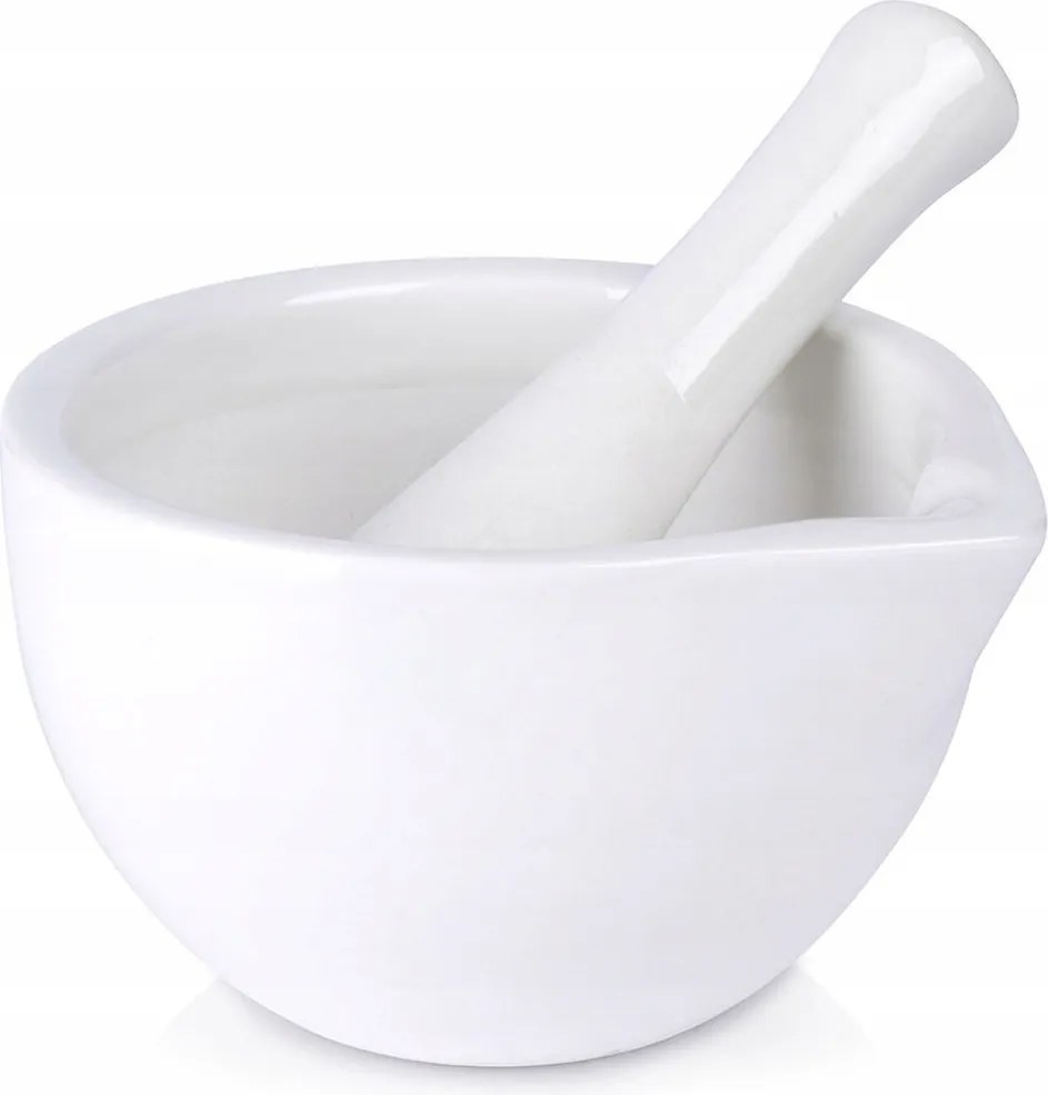 Konyhai porcelán mozsár a fűszerek ledörzsöléséhez Pesto zúzó