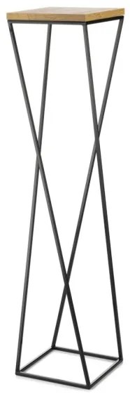 LOFT virágtartó állvány 100x24 cm fekete/barna