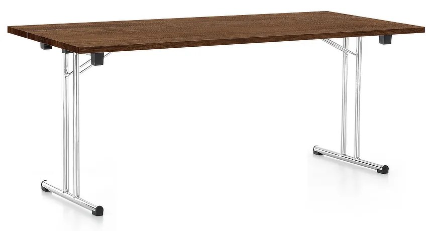 Összecsukható asztal 180 x 80 cm, silverjack tölgy