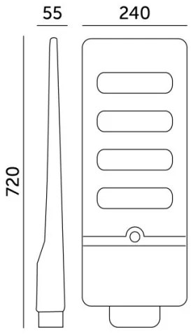 Napelemes LED utcai lámpa URBI LED/11W/3,2V 6500K érzékelővel + távirányító, IP54