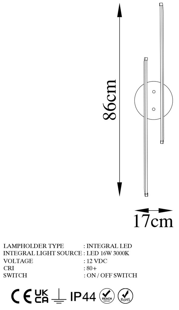 Fali lámpa, Umut - 13299