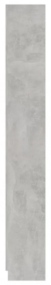 5-szintes betonszürke szerelt fa könyvszekrény 60 x 24 x 175 cm