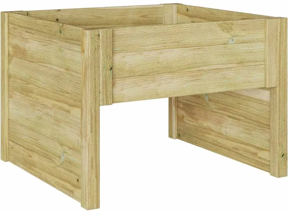 vidaXL Fűnyíró Garázs Barna 79 x 73 x 56 cm Impregnál szőke fenyő