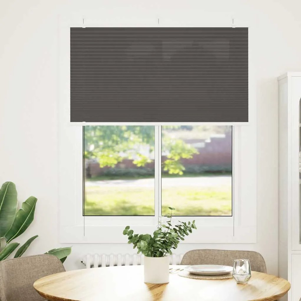 pliszírozott redőny fekete 105x150 cm szövetszélesség 104,4 cm