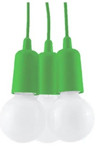 Csillár zsinóron DIEGO 3xE27/60W/230V zöld
