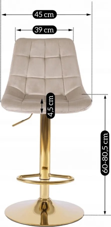 Hoker ARCOS Beżowy Welurowy