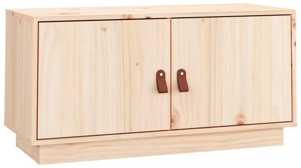 tömör fenyőfa TV-szekrény 80x34x40 cm
