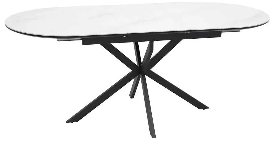 Maxwell II étkezőasztal 140 x 80 cm, fehér / fekete