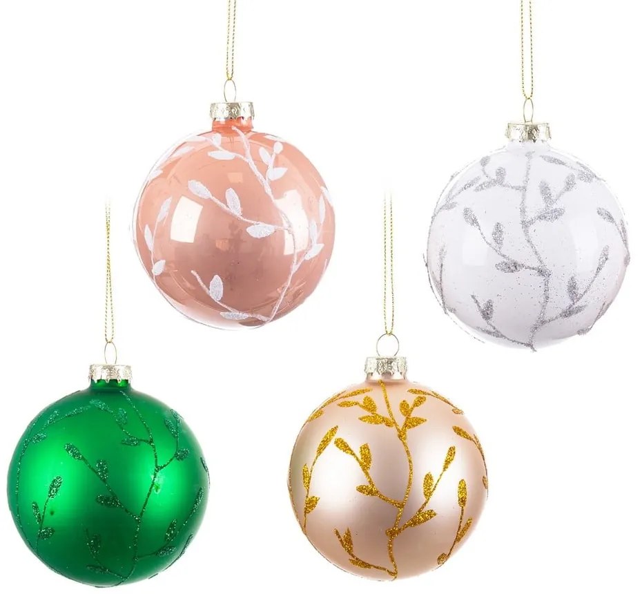 Üveg karácsonyfadísz készlet 12 db-os – Casa Selección