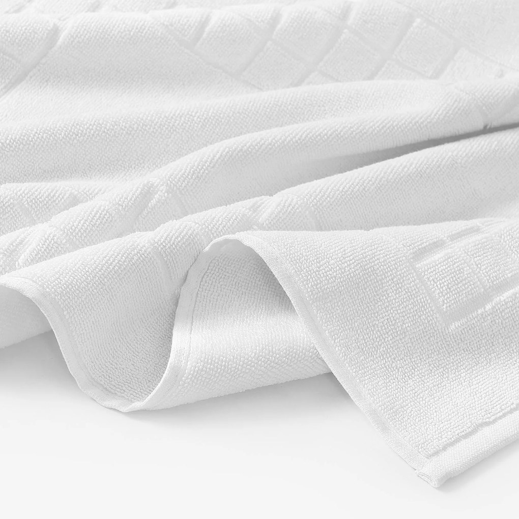 Goldea frottír fürdőszobai szőnyeg mozaika – fehér 50 x 70 cm