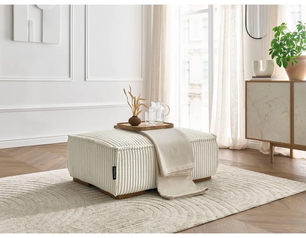 Bézs kordbársony lábtartó Chelsea – Bobochic Paris