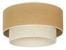 Duolla - Mennyezeti lámpa YUTE BOHO 1xE27/15W/230V átm. 45 cm barna/krémes