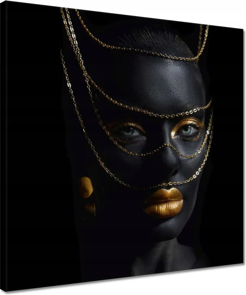 Vászonkép 40x40 Az aranyszínű csecsebecsék mögött