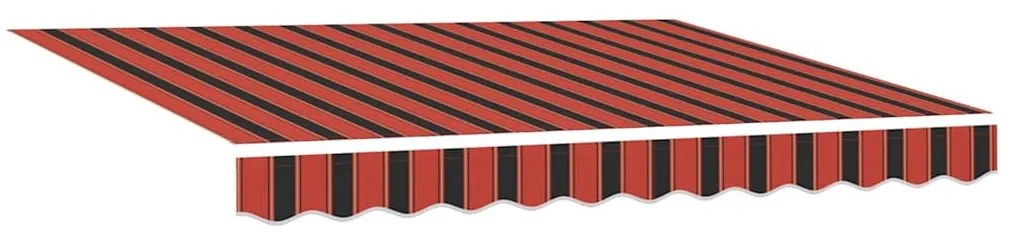 Behúzható napellenző Narancs és Barna 350 x 250 cm szövet