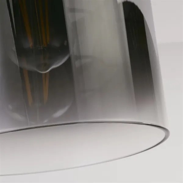 Searchlight 88911-1BK - SWEDEN mennyezeti lámpa 1xE27/60W/230V, átm. 22 cm, fekete/füst