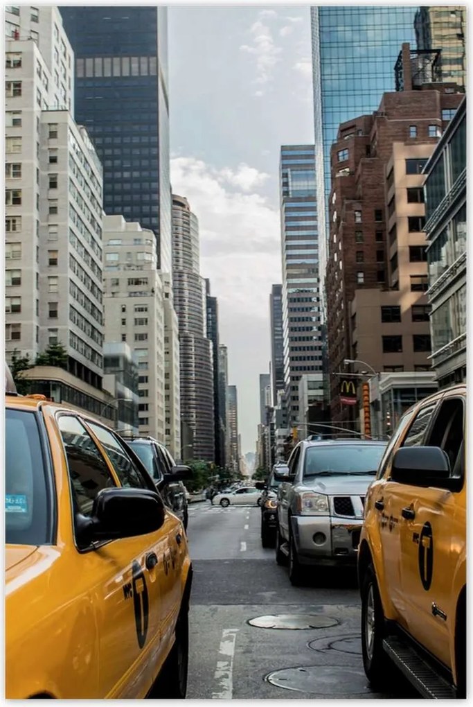 Poszterek 80x120 Sárga taxi Taxi