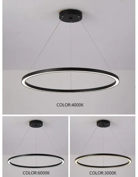 Immax NEO 07158-B80 - LED Dimmelhető csillár FINO LED/60W/230V Tuya fekete + távirányító