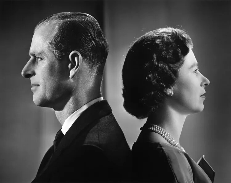 Fotográfia Queen Elizabeth II And Prince Philip Portrait, Michael Ochs Archives