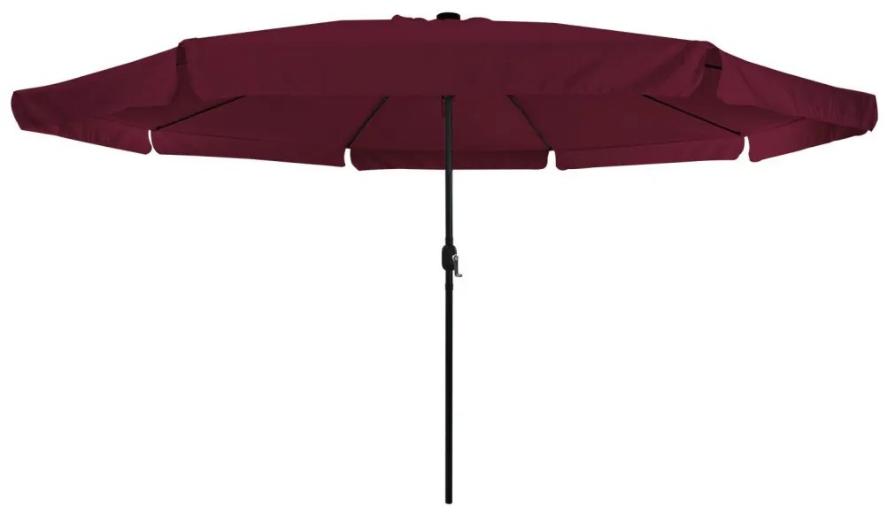 Kerti Napernyő LED Fénnyel ø395x245 cm Bordeaux Piros