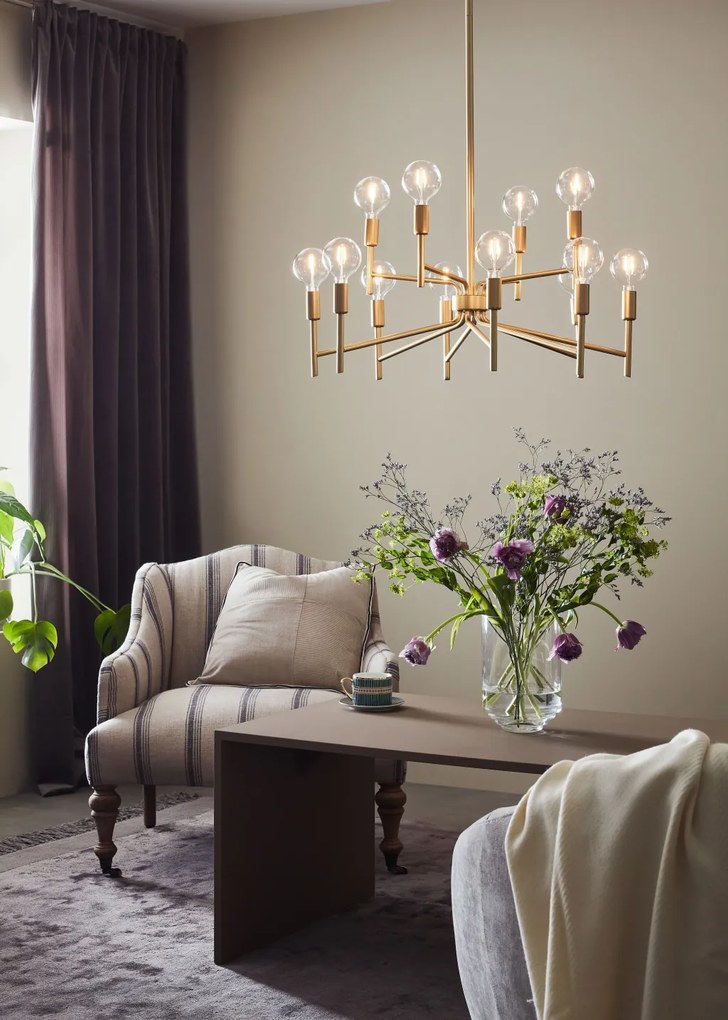 MARKSLÖJD 108106 REGENT Glamour Csillár Arany E14 IP20