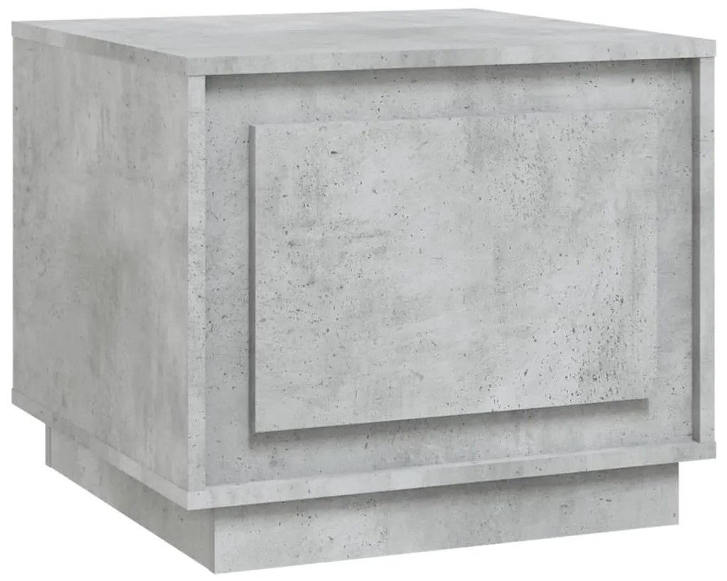 Betonszürke szerelt fa dohányzóasztal 51x50x44 cm