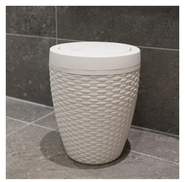 Rattan Bath Bin Calico krémszínű fürdőszobai kosár, 5 l - Addis