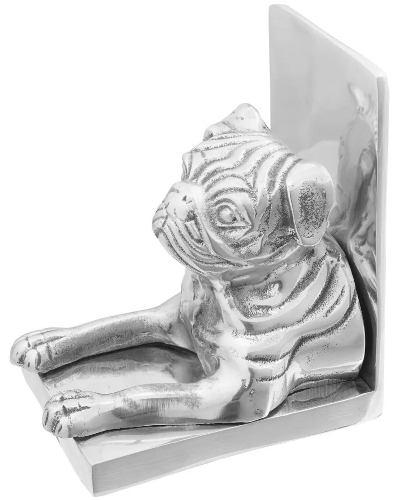 Könyvtámaszok 2 db Ezüst 12x15x18 cm Alumínium Kutya
