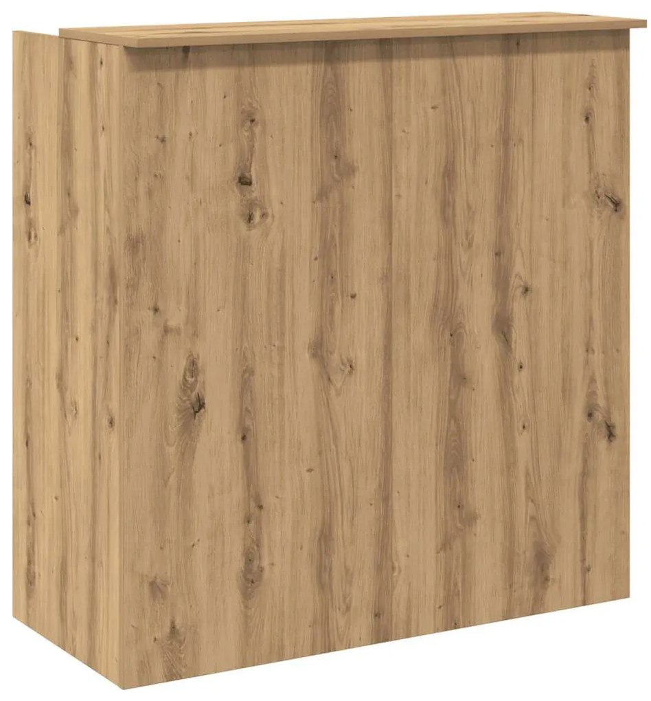 recepciós pult kézműves tölgy 100x50x103,5 cm szerelt fa