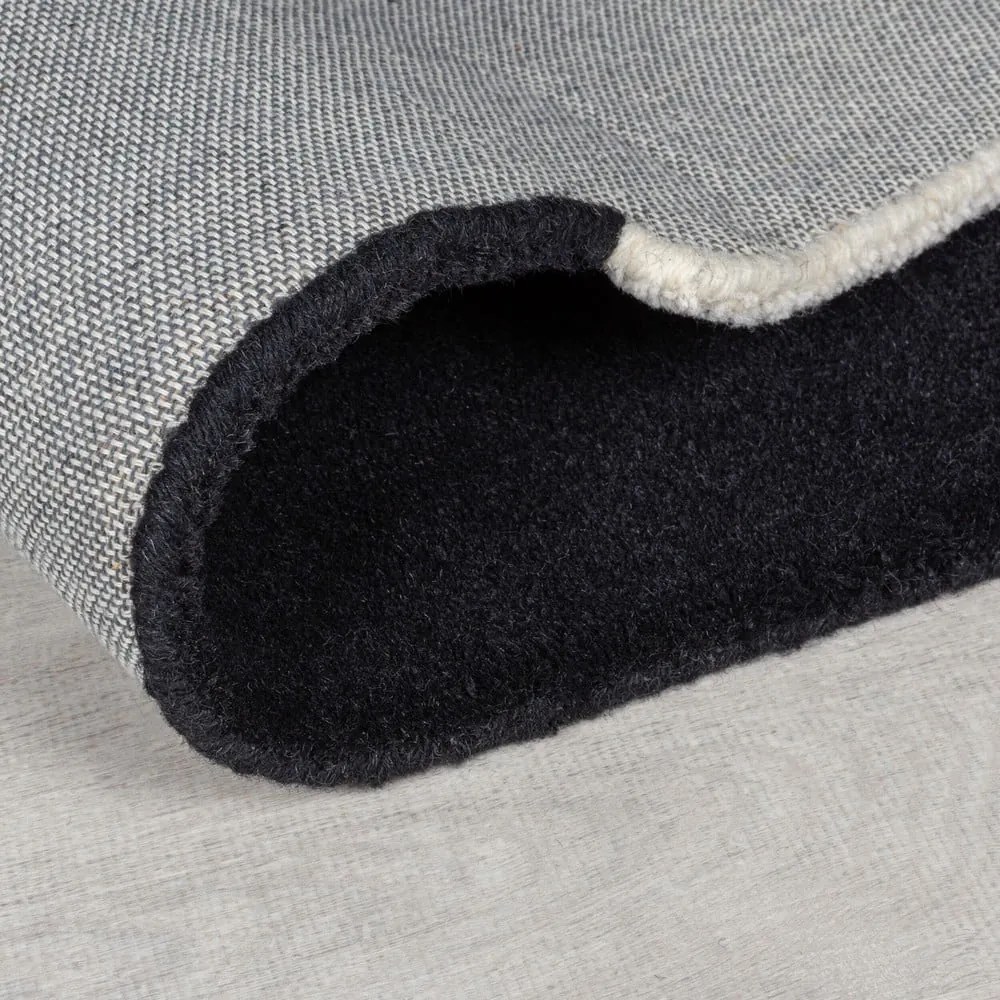 Fekete-szürke kézi szövésű gyapjú szőnyeg 200x290 cm Collage Monochrome – Flair Rugs