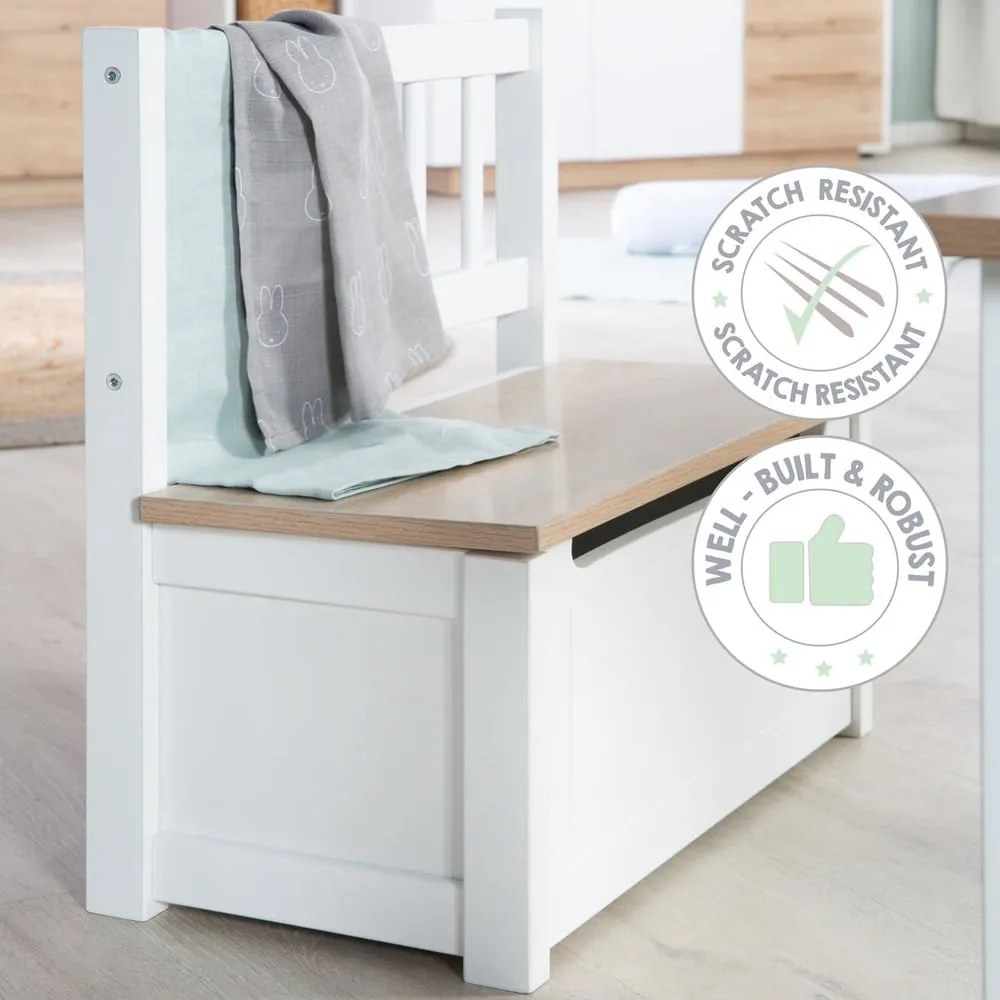 Fehér gyerek pad Woody – Roba