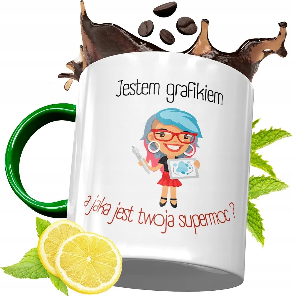 Zöld Bögre Grafikusoknak Tökéletes Ajándék fényképes nyomtatással