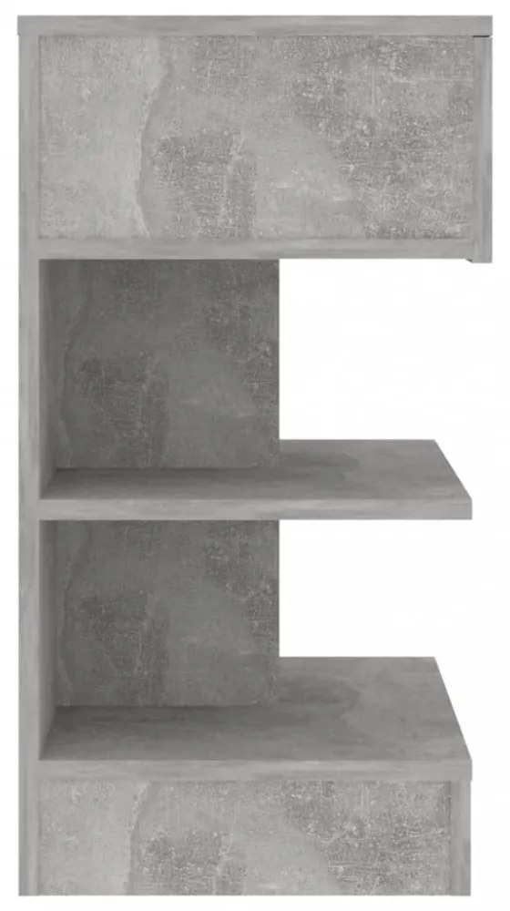 2 db betonszürke éjjeliszekrény 40 x 35 x 65 cm