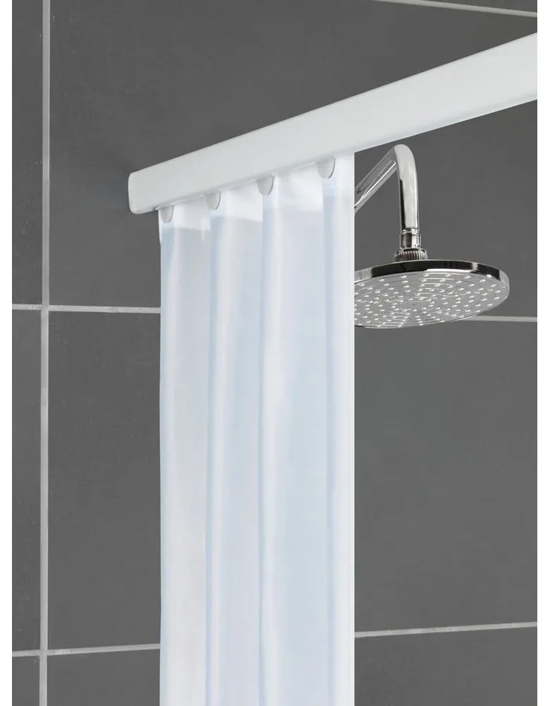 Fehér zuhanyfüggöny rúd 125 - 210 cm Era – Wenko