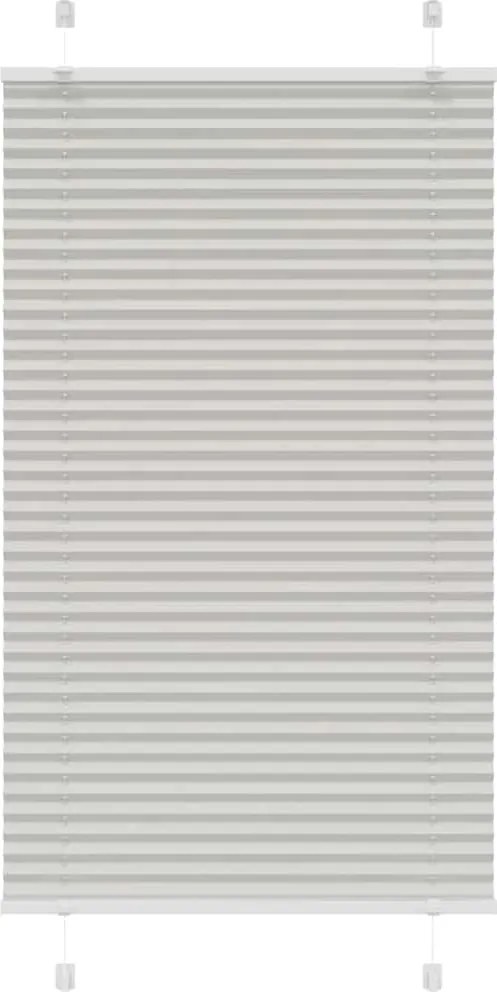 vidaXL pliszírozott redőny világosszürke 70x150 cm szövetszélesség