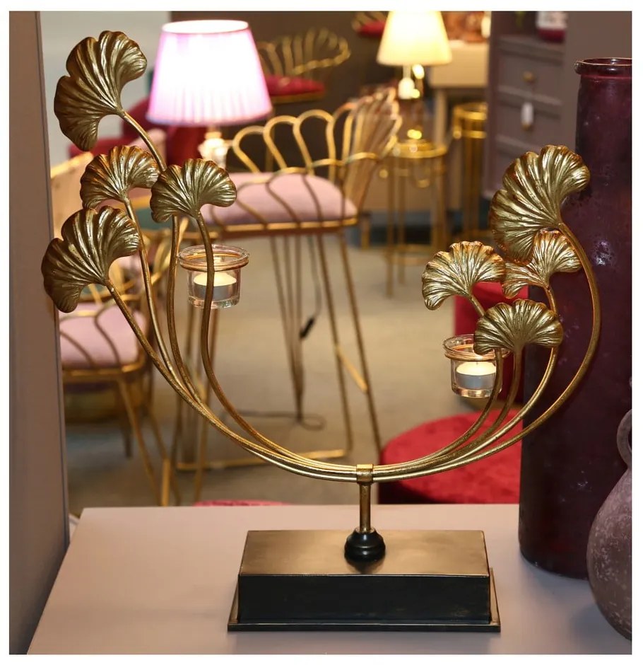 Iris aranyszínű gyertyatartó - Mauro Ferretti