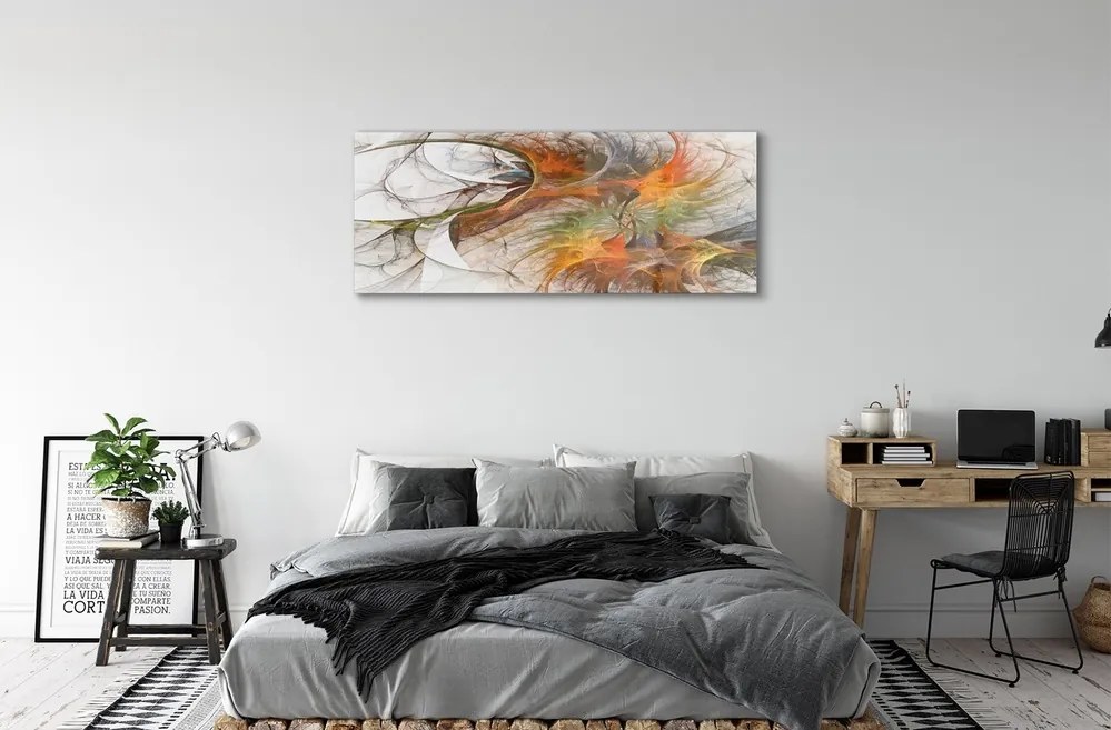 Üvegképek Színes geometriai fraktálok 125x50 cm