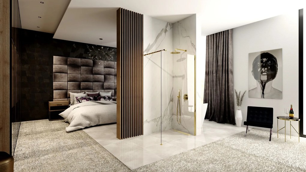 Zuhanyfal Rea Aero Gold N 80 Walk In