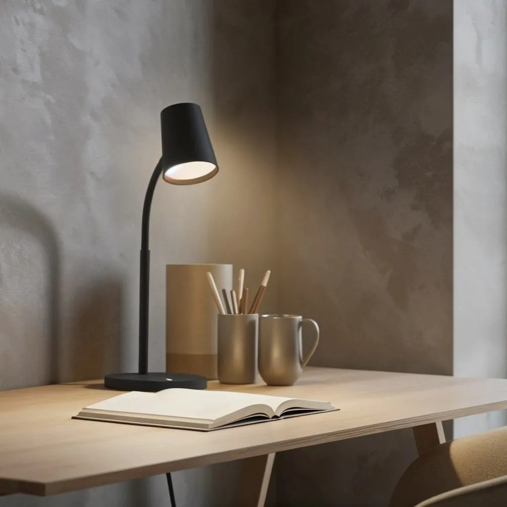 RENDL VERINA asztali lámpa fekete 230V LED 4.5W 100° 3000K