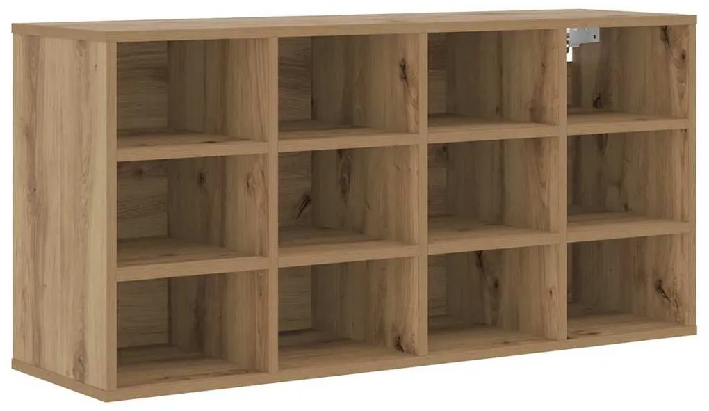 Cipőszekrény polcokkal kézműves tölgy 103x30x51 cm Faanyag