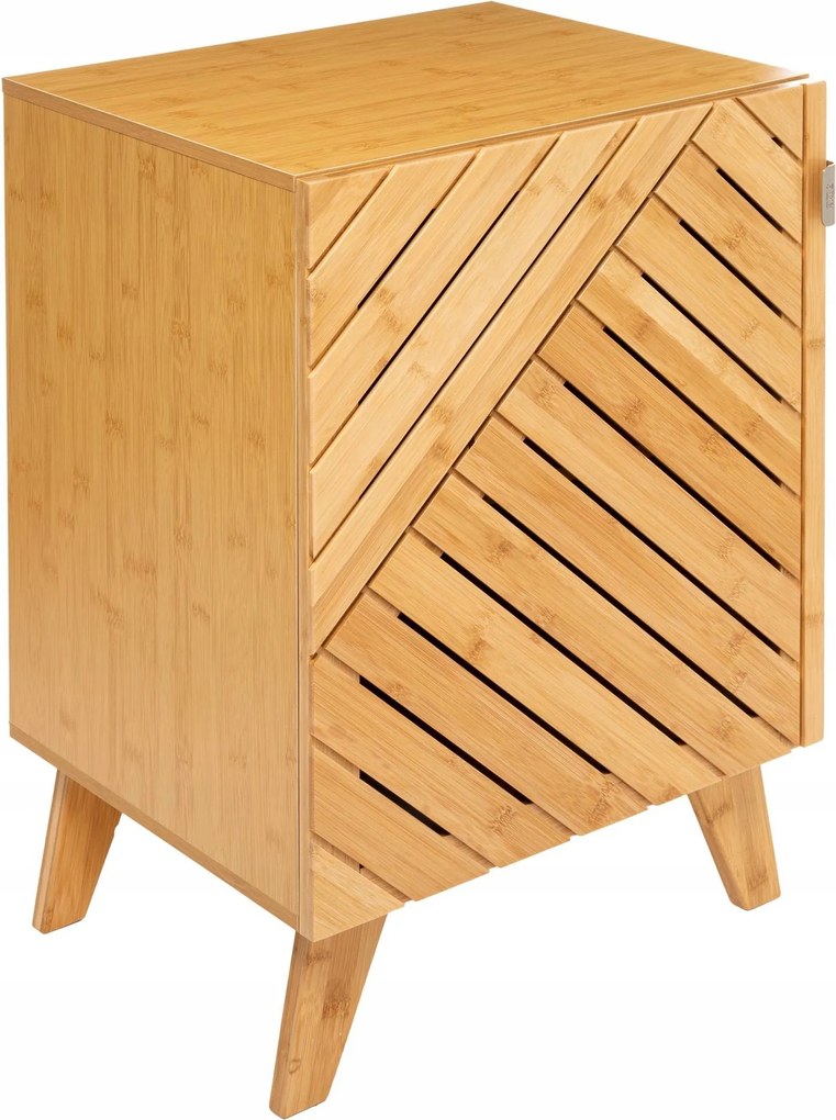 Fürdőszobaszekrény Bambusz Zárt 45X38X70 CM Barna