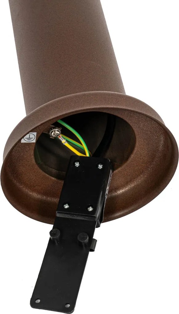 Kültéri lámpaoszlop rozsdabarna opállal 80 cm IP44 - Rox