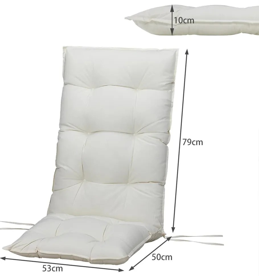 Detex® 6 x Cozy Vanamo ülőpárna 129x53x10 cm - krém