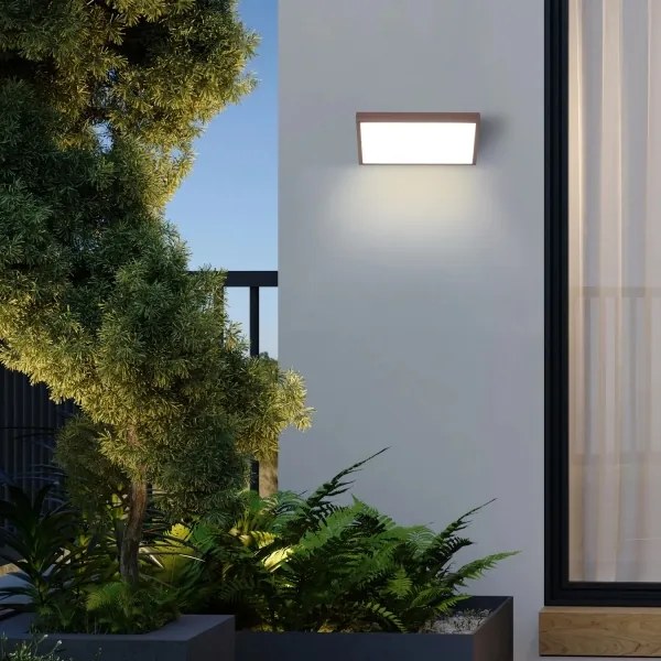 Brilagi - LED RGBW kültéri fali lámpa TRIANGLE 1xE27/9W/230V barna IP65