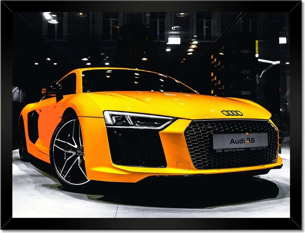 Poszter keretben 40x30 Sárga Audi R8
