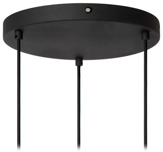 Lucide 45492/13/36 - Csillár zsinóron RAFAL 3xE27/40W/230V fekete/szürke