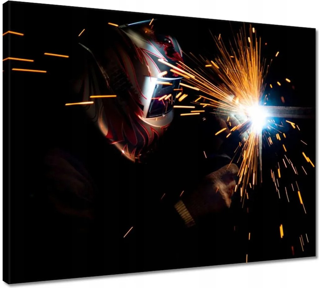 Vászonkép 50x40 Szikrahegesztő maszk