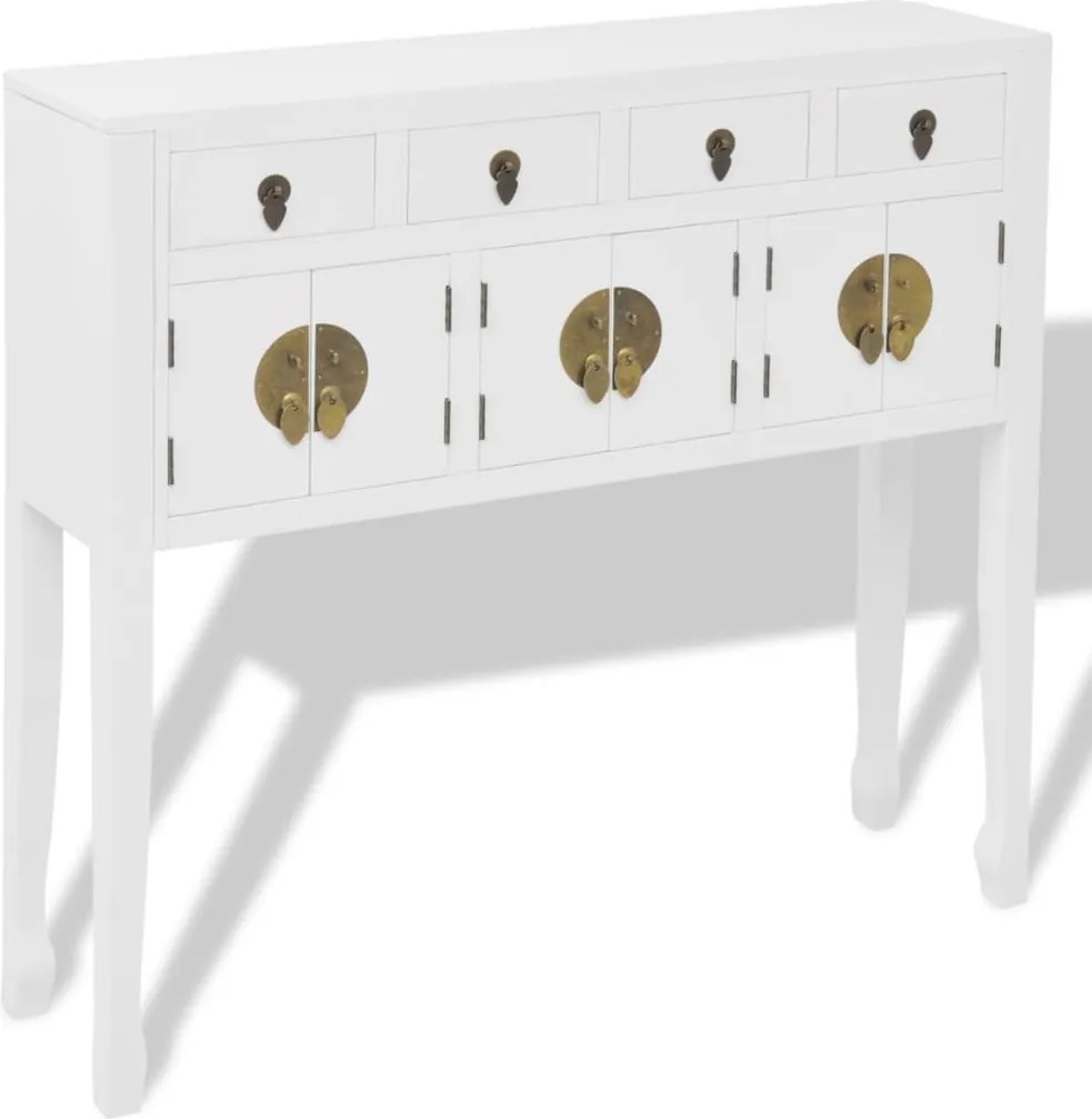 vidaXL fehér tömör fa kínai stílusú tálaló